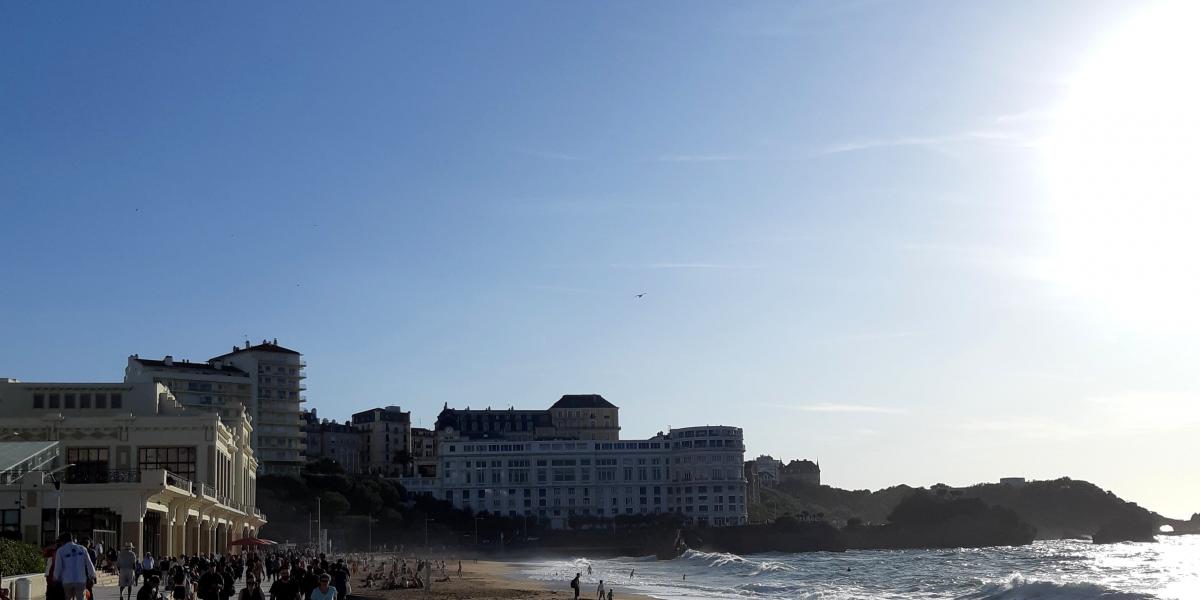 Classe Découverte Littoral Basque Grande plage de Biarritz